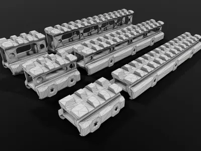 UTG Super Slim Picatinny Riser Mounts Free low-poly 3D model