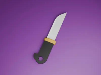 low-poly Eagle Knife Free 3D model