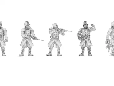 Guards Corps Set 01 3D print model purchase
