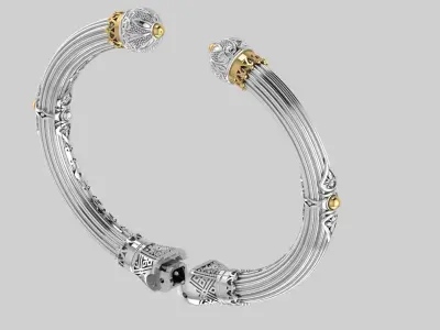 Bracelet with patterns antique bracelet 3D print model 3D print model buy