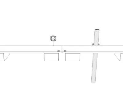 Boat pontoons 3D model