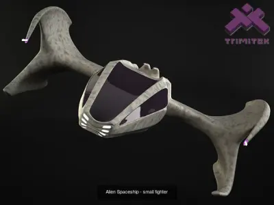 Alien Spaceships - Fighters set 3D Model Pack