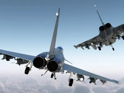  Multirole Fighter Eurofighter Typhoon Rigged 