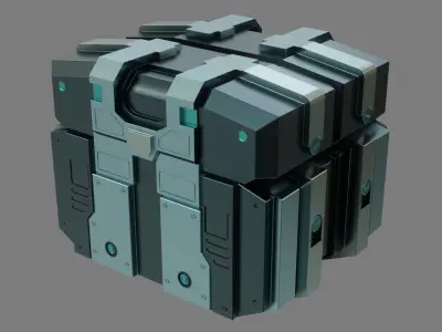 Sci-Fi Crate - Low Poly - Game Ready - PBR Low-poly 3D model