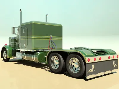 359 Custom Semi Truck 3D model
