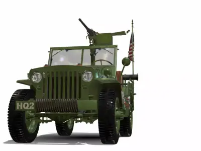 JEEP WILYS Low-poly 3D model