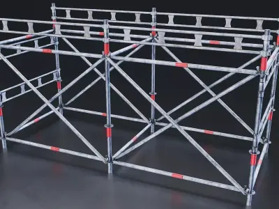 Construction Scaffolding 3D Model Low-poly 3D model