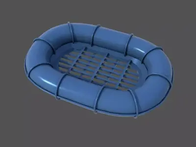 Carley raft - Commercial license - 1-72 scale 3D print model