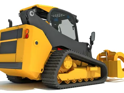 Log Fork Mini Skid Steer Loader 3D model