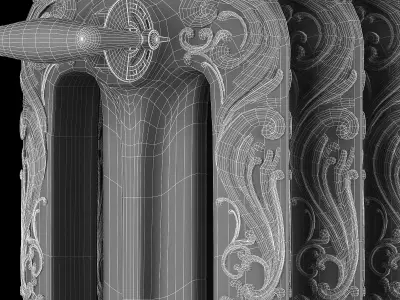 classical iron radiator 3D model