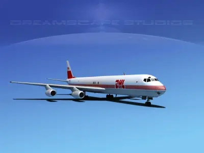 Douglas DC-8-63F DHL Cargo 1 3D model