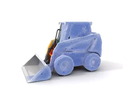 Yellow Skid Steer Loader model pack Low-poly 3D model
