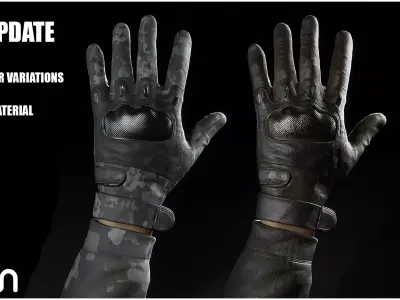 FPS Arms and Gloves Vol1 And Rifle Bonus  Low-poly 3D model