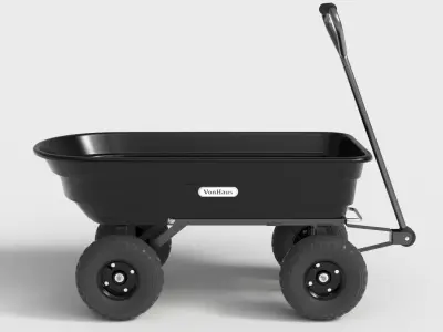 GARDEN DUMP CART Low-poly 3D model