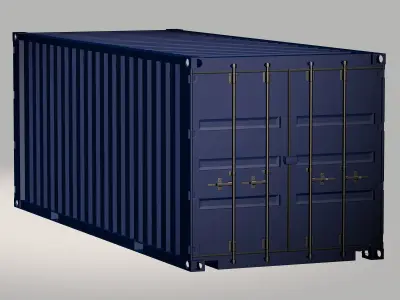 Shipping Container 3D model shop