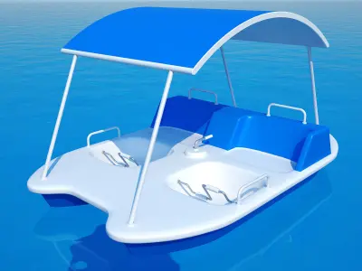 Water Park Boat 3D model