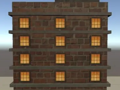 Simple Low Poly Building Free low-poly 3D model