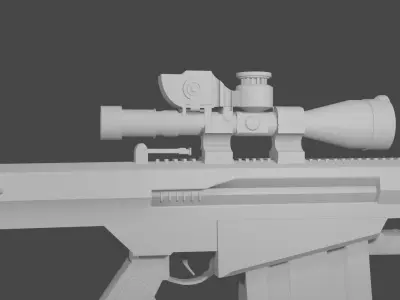 Sniper rifle gun 3d model Low-poly 3D model
