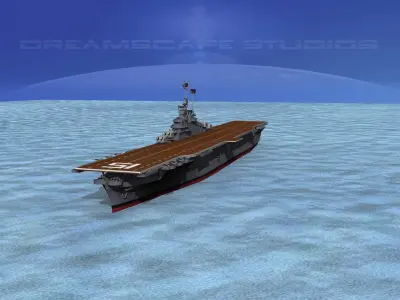Ticonderoga Class Carrier CV-15 USS Randolph 3D model