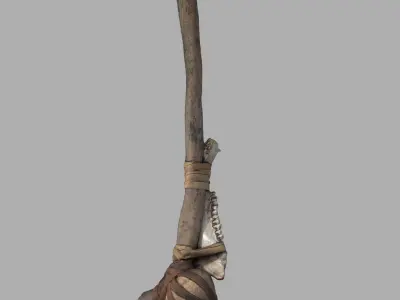 REALISTIC PRIMITIVE  AXE Low-poly 3D model