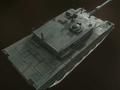 Type 90 Kyu Maru Low-poly 3D model