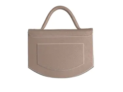 Beige Mini Tote Bag 3D model