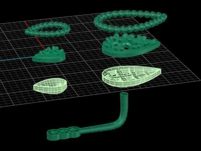 pear earring jewelry 3D print model