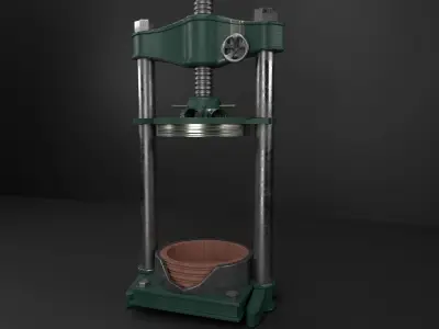 hydraulic press Low-poly 3D model
