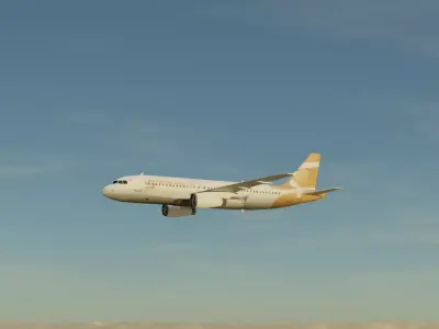 Airbus A320-232 Super Air Jet Low-poly 3D model