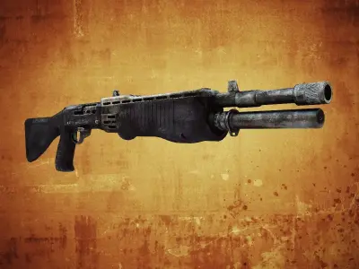 SPAS-12 Shotgun Low-poly 3D model buy