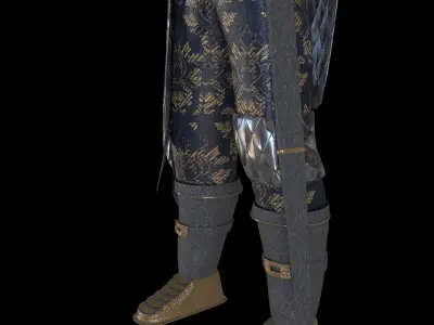 medieval character  knight armor sword  warrior Low-poly 3D model