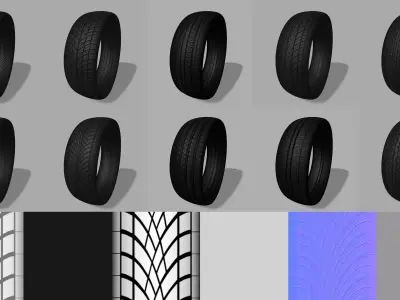 Tyre Tread vol 01 3D model