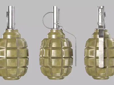 F1 Hand Grenade Low-poly 3D model