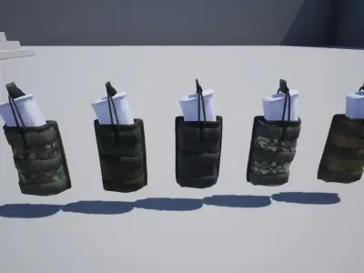 Magazine pouch 03 Low-poly 3D model