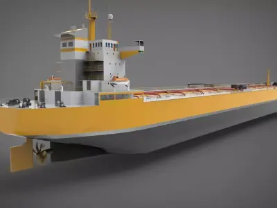 Tanker Ship Low-poly Low-poly 3D model