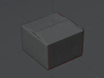 Card Box 2 Modern 3D scan PBR 4K textures Low-poly 3D model