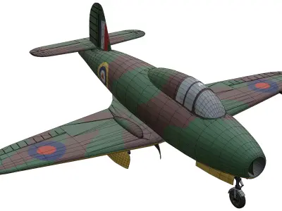 Gloster E2839 Low-poly 3D model
