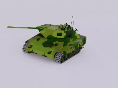War Cyber Tank Re01 concept blender Free low-poly 3D model
