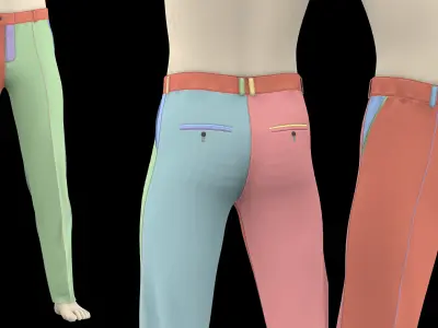 MALE PANTS PACK 2021 genesis8 zprj highpoly 3D model