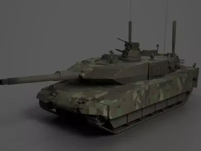 Tank Leopard 2A5 Amored Free low-poly 3D model