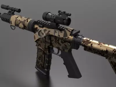 m4A1 Gun Fps - Tps Low-poly 3D model