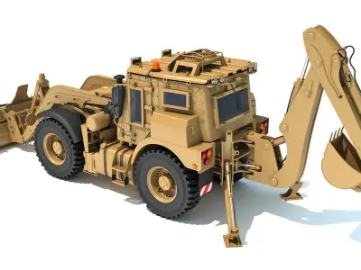 Military Excavator 3D model