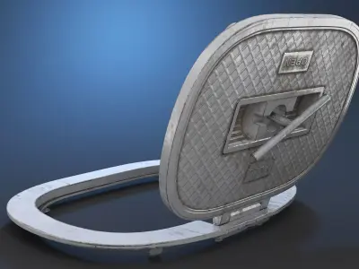 Deck Hatch PBR 3D model