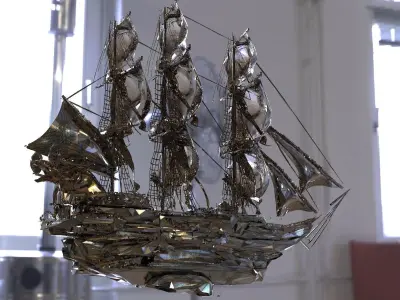 Frigate Ship 3D model purchase