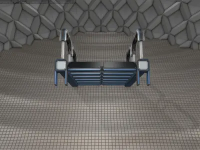Sci-Fi Stairs - 26 - Blue Version Low-poly 3D model