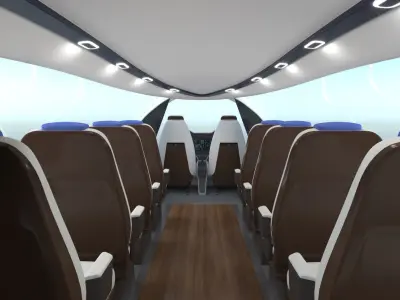 Electric Aircraft Alice Eviation Panoramic with Interior  3D model