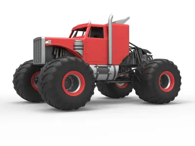 Monster Tow Truck Scale 1 to 25 3D print model
