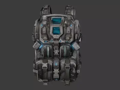 Aegis Core Tactical Power Pack Low-poly 3D model