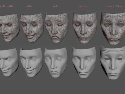 mask with wires 3D model
