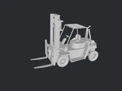 Forklift 3D model  Low-poly 3D model